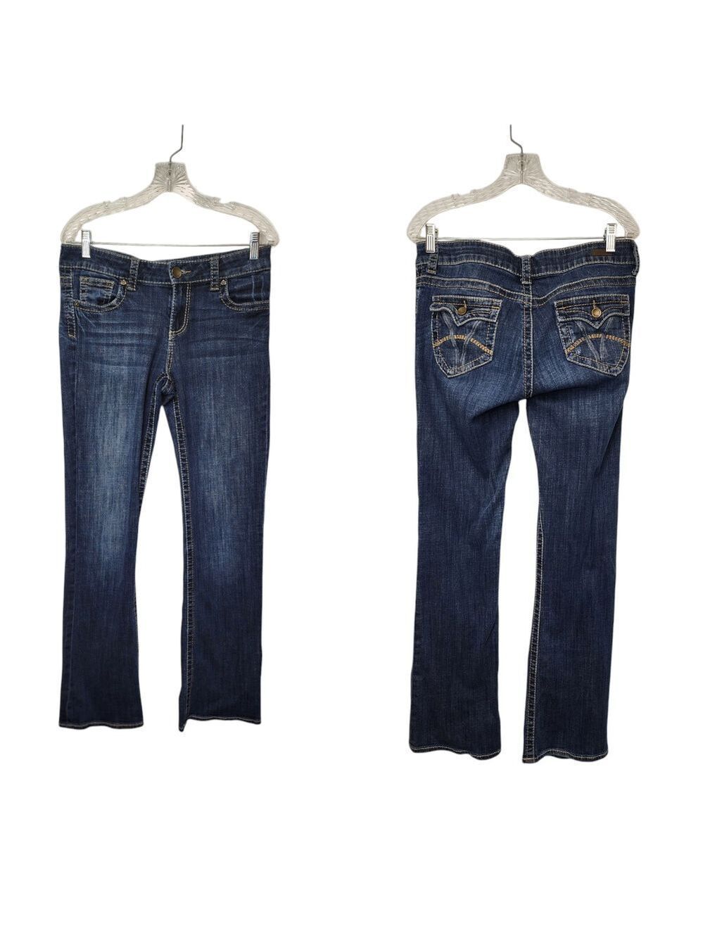 Rock & Republic Jeans Women's 16M Blue Studded BERLIN Boot Cut Denim Jeans
